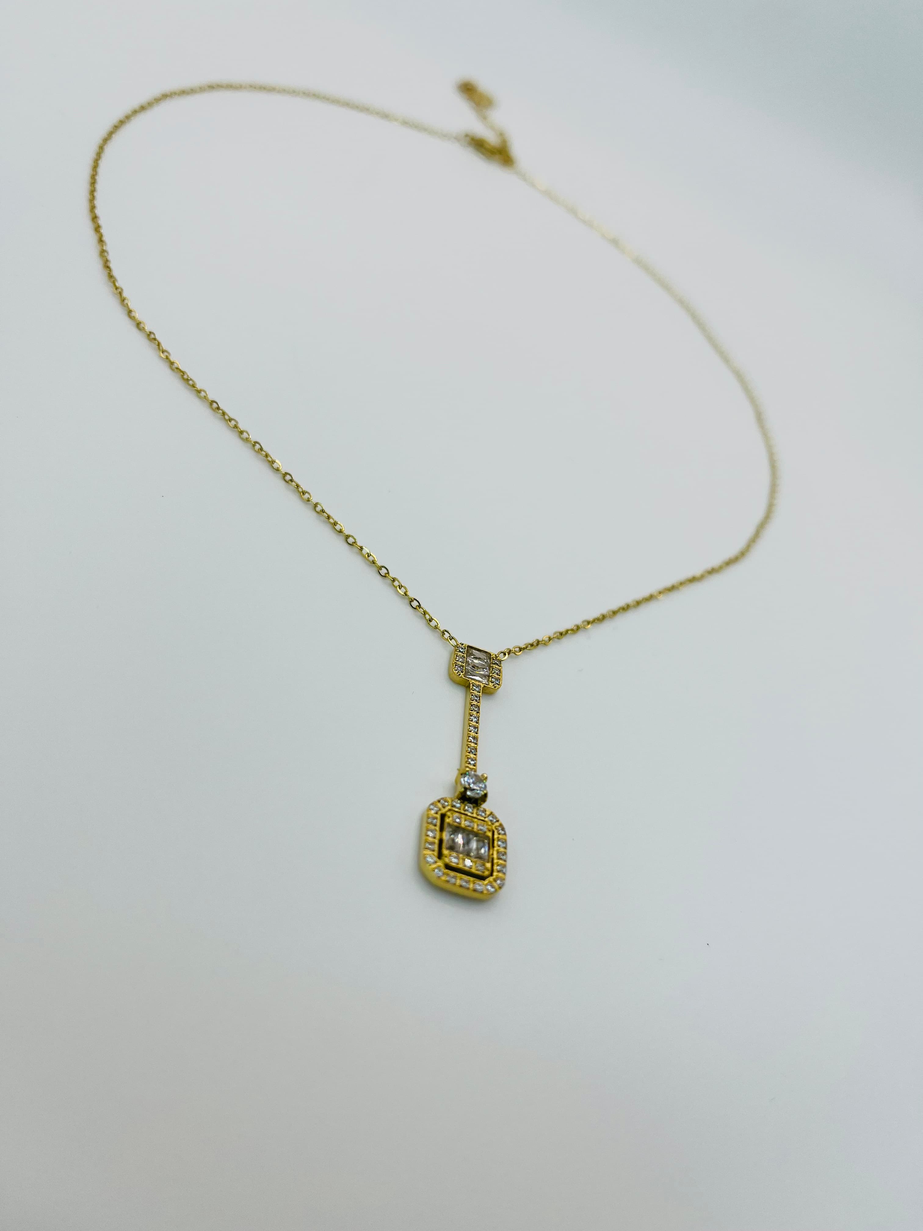 Collier Clé Éclat Doré - Photo 3